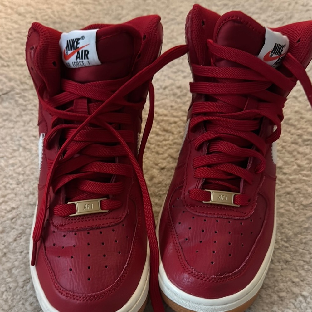 Nike Air Force 1 Red High Tops